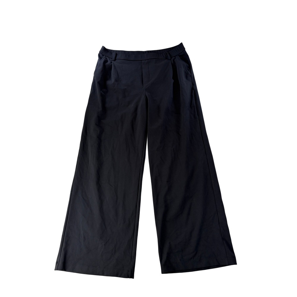 Halara Pants Size XL High Waisted Wide Leg Trouser Stretch Black Pull On Office